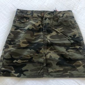 PrettyLittleThing denim camo skirt